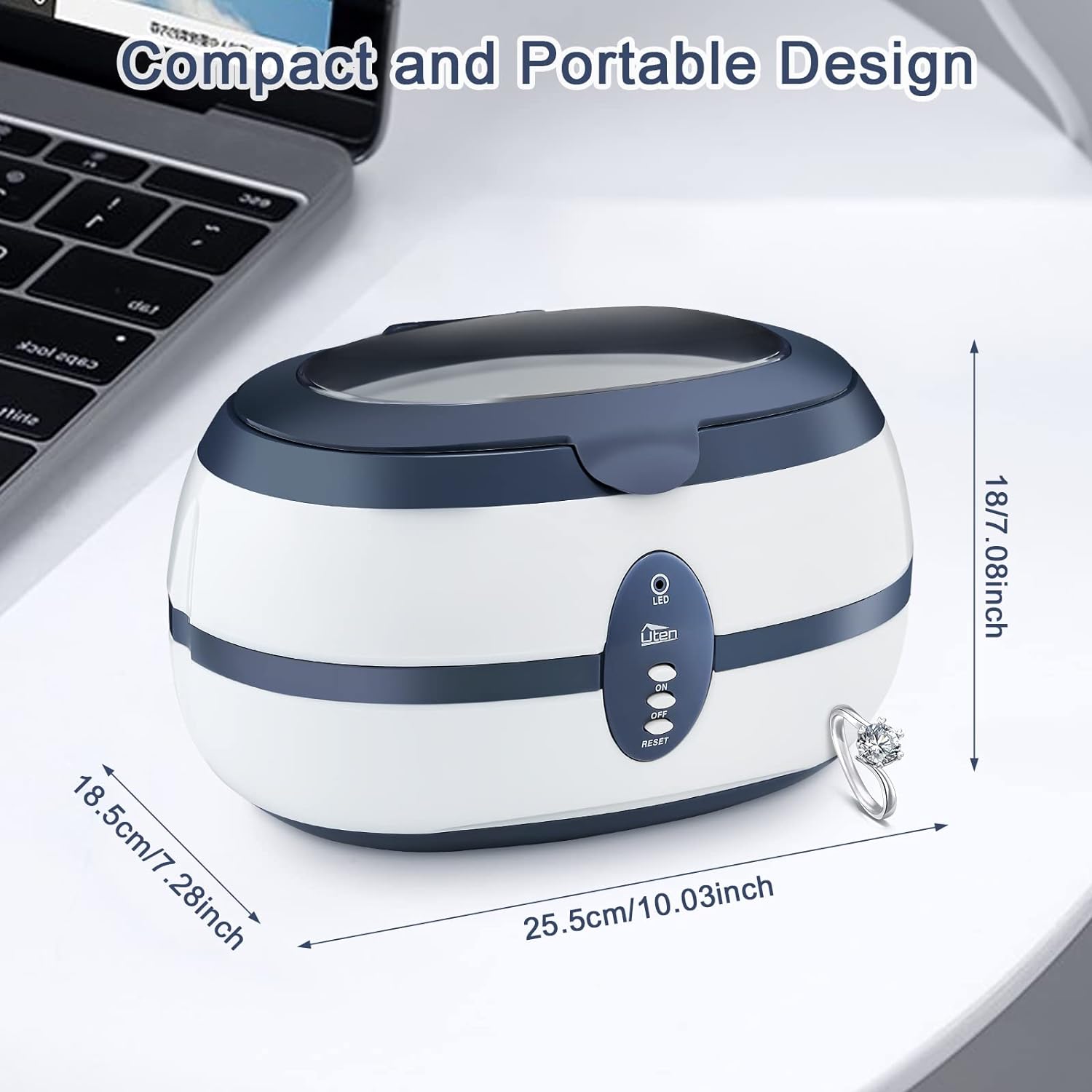 Uten Ultrasonic Portable Jewelry Cleaner